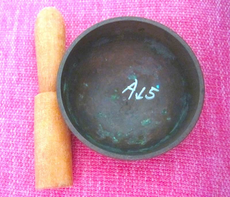 Japanese Rin Singing Bowl Cup Chime Bell with Striker - Vintage image 1