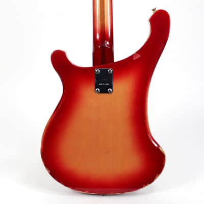 Vintage Ibanez Ric Style 4001 Copy Lawsuit Electric Bass Guitar in Fireglo image 2