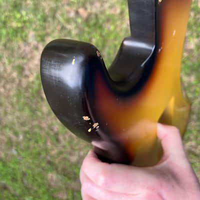 MJT Vintage Aged Nitro Guitar Body VTS 3 Tone Burst Body Only No  Parts Incuded image 9