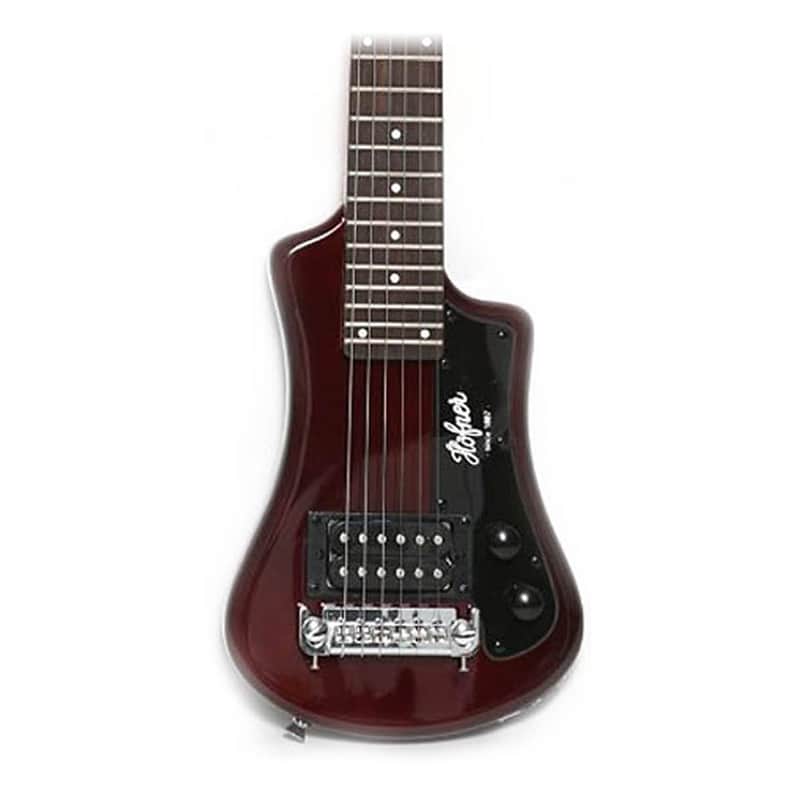 Hofner Shorty Electric Travel Guitar - Root Beer w/Gig Bag image 1