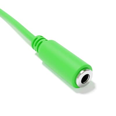 ExcelValley [Green | 90 cm - 35.43"] 5-Pack - Hopscotch Mono Splitter Y Patch Cables TS 3.5mm 1/8" Eurorack Synth image 4