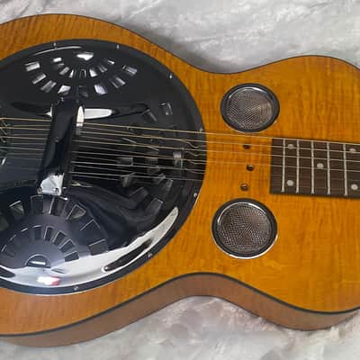 NEW! Epiphone Dobro Hound Dog Deluxe Roundneck Acoustic-Electric Resonator - Vintage Brown - 6.8lbs - Authorized Dealer - G07356 image 3