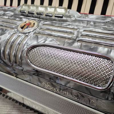 Soprani di Silvio Piano Accordion. Fully Refurbished, LMM, 41 KEYS/120 BASS, New Straps, New Case. image 6