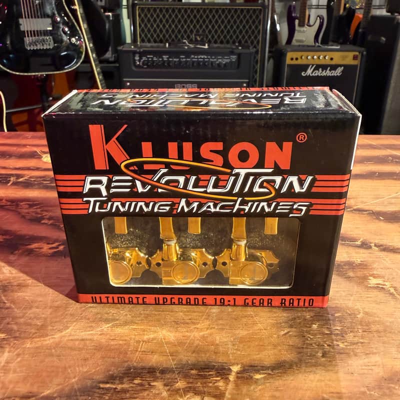 KRG-3-G KLUSON® REVOLUTION™ G-MOUNT Tuning Machines 3x3, Gold Finish image 1