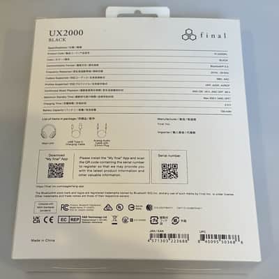 Final  UX2000 Bluetooth/Noise Cancelling 2023 - Black image 9
