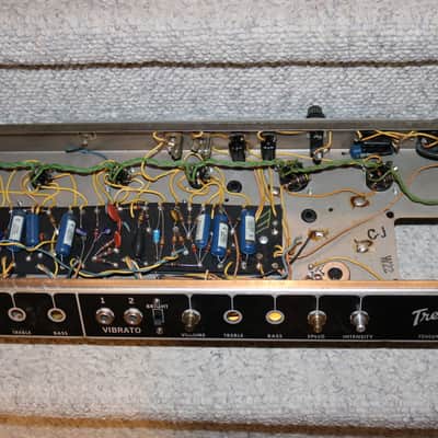 Vintage 1965 Fender Blackface Tremolux Tube Amp Chassis Project image 5