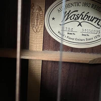 Vintage Washburn Authentic 1892 Reissue 12 frt Parlor 1994 R306 image 5