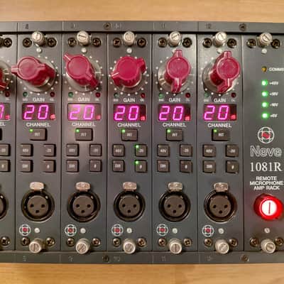 AMS NEVE 1081R + 12 × 1081 Red Modules — Complete System + Gator 4U suspended Flight Case + Remote Control image 10