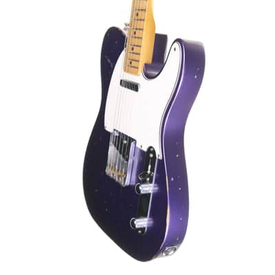 Fender Ltd Ed Vintera Road Worn 50s Telecaster Electric Guitar, Faded Metallic Purple image 7
