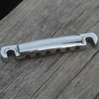Vintage 1975 Gibson Tailpiece Chrome 1974 1976 Les Paul ES SG 1970's Stop Tail image 3