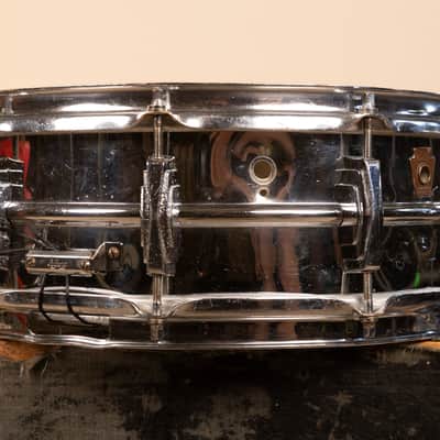 1960s Ludwig 5x14 Pre Serial Super 400 Chrome Over Brass Snare Drum image 10