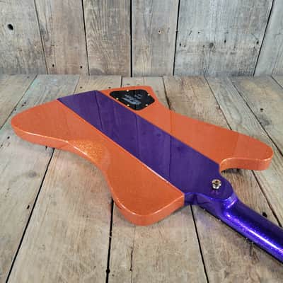 Kauer Banshee Custom Firebird Baritone - Tangelo Orange and Deep Purple Flake image 15