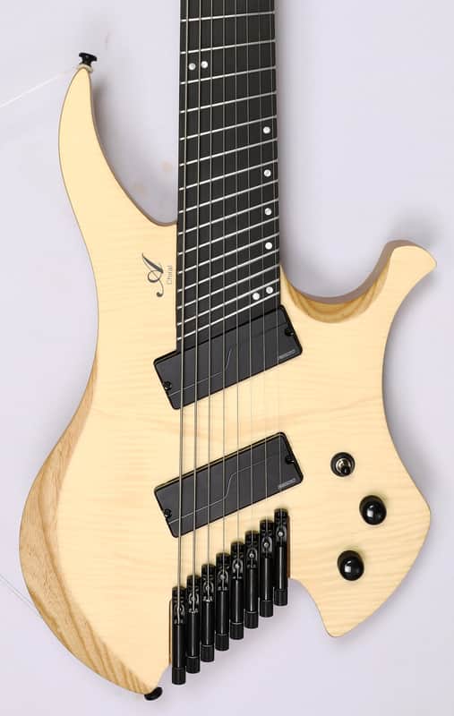 Agile 8 String Multi-Scale Fan Fret Headless Electric Guitar