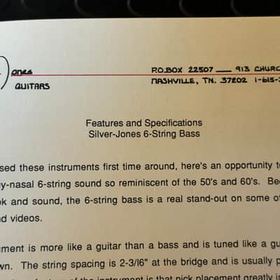 Jerry Jones Baritone / 6 String Bass 88-90 - White image 17