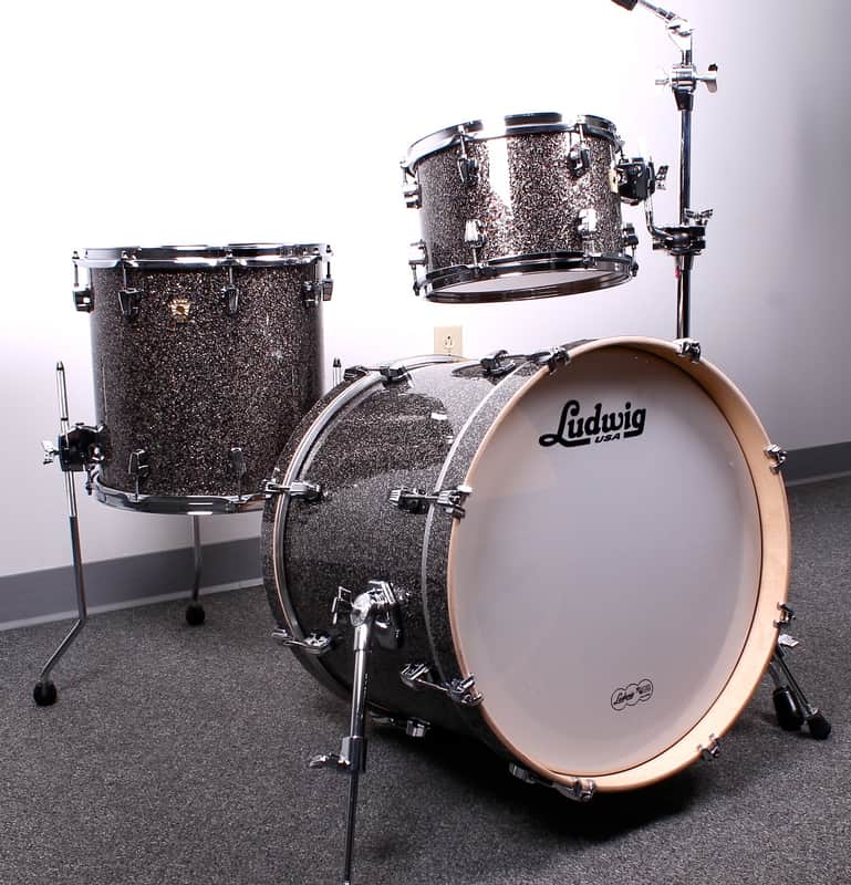 Ludwig  Keystone UpBeat 3 Piece Shell Pack Galaxy Bronze (Made in the USA) image 1