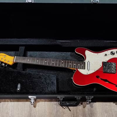 MyDream Partcaster Custom Built - Thinline Candy Apple Red Quarter Sawn image 2