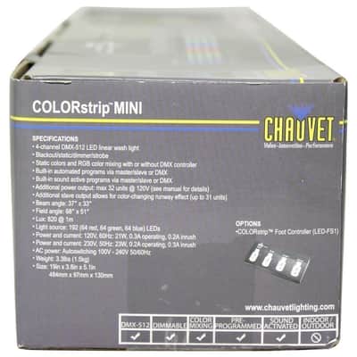 Chauvet COLORSTRIP MINI DMX LED Multi-Colored DJ Light Bar Effect Color Strip image 4