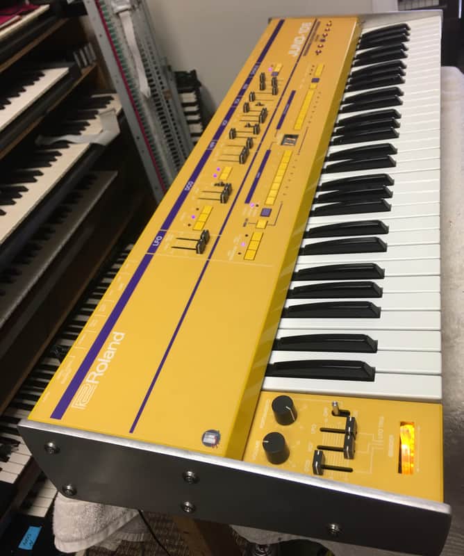 Custom Yellow Juno 106 Roland w/ polyphony meter ! image 1