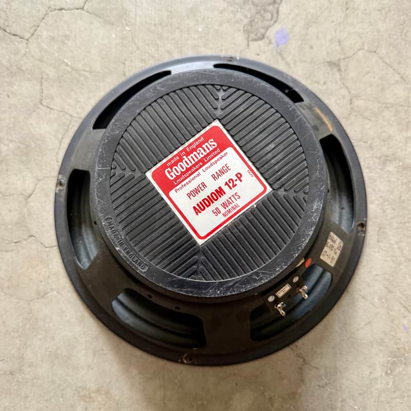 Goodmans Audiom 12 P 1975 - Hiwatt 12” 50 watt 16 ohm alnico speaker original vintage uk England image 1