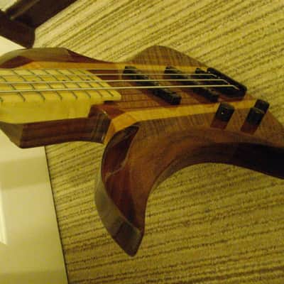 Warmoth Mockingbird Exotic Classic African Tulip Laquered. image 4