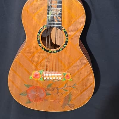 Blueberry NEW IN STOCK Handmade Acoustic Guitar Parlor Birds Motif image 10