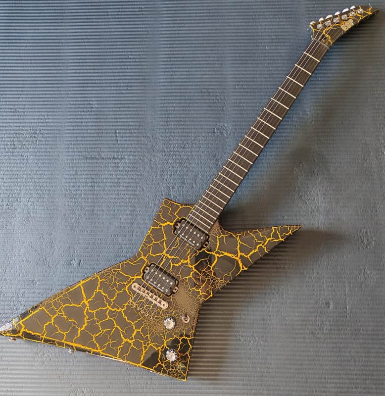 2007 ESP EX Explorer Yellow Crackle Custom Order - ESP Takada Factory / ESP Custom Shop - JAPAN MIJ image 1