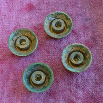 Vintage 1960s Gibson Gold Reflector Knob Set ES-335 SG Standard Custom Les Paul image 6