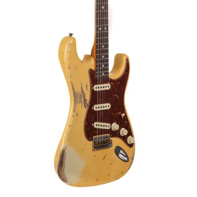 Fender Custom Shop 1969 Stratocaster Heavy Relic Guitar - Aged Vintage White - CHUCKSCLUSIVE - #R111533 image 4
