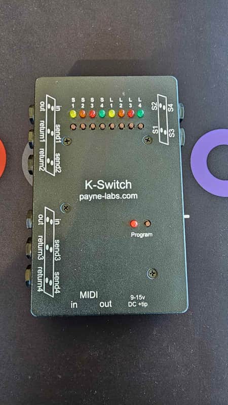 Payne Labs K-Switch MIDI Guitar and Effect Loop Switcher - Used image 1