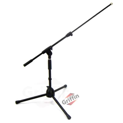 GRIFFIN Short Boom Mic Stand (Low Profile-X Series) – Tripod Mount for Kick Drum, Guitar Amps, Studio Desks, Singing & Home Recording Use image 2