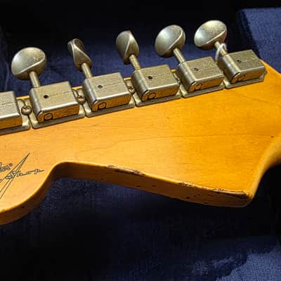 Fender 1955 Stratocaster Custom Shop Heavy Relic BRAND NEW Daphne Blue American Vintage 55-1956 50s 1950's USA 1 of 1 Limited Edition Master Aged Roadworn Ash Guitar image 19