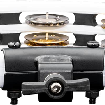 Meinl TMT2M-WH Recording Combo Mountable ABS Tambourine White Mixed Nickel /Solid Brass Jingles image 4