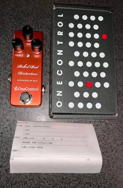 One Control Rebel Red Distortion Guitar effects pedal image 1