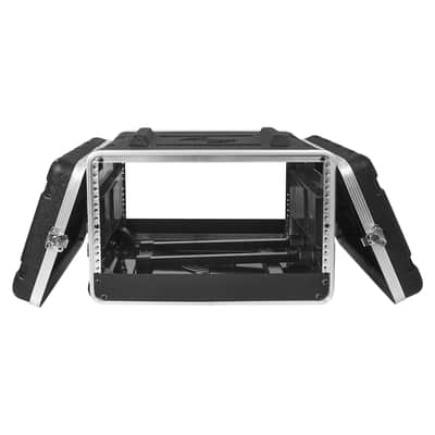 STRC-A6UT | Lightweight and Compact 6U PA/DJ ABS Road Case w/ 5U Rack Space, 19” Depth, Retractable Handle, Wheels and Heavy-Duty Latches image 4