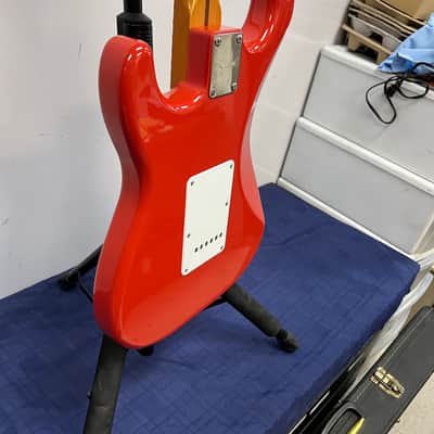 Used 2021 Squier Classic Vibe '50's Strat Stratocaster Electric Guitar Maple Fingerboard Fiesta Red image 19