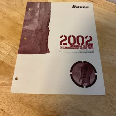 Ibanez 2002 electric guitars & accessories price list 2002 image 1