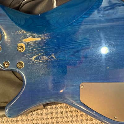 MIJ Fender Prophecy II Bass PJ  1993 - 1994 - Sapphire Blue Transparent with GIg Bag image 5