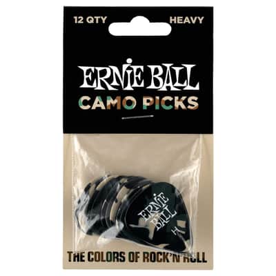 Ernie Ball Cellulose Guitar Picks - Heavy Camouflage - 12 Pack image 3