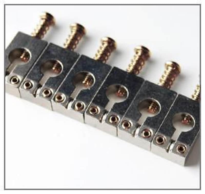 Paul Reed Smith Tremolo Saddles in Nickel with Screws and Springs (Set of 6) image 1