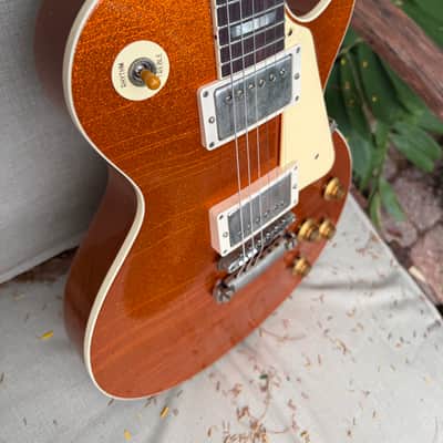 Gibson Mint 2025 Gibson Custom Shop Limited Edition Murphy Lab '57 Les Paul - Orange Sparkle image 11