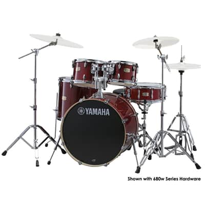 Yamaha Stage Custom Birch 22" Fusion Drum Kit Including Hardware-Classic White / 780 Series Single Braced Bild 3