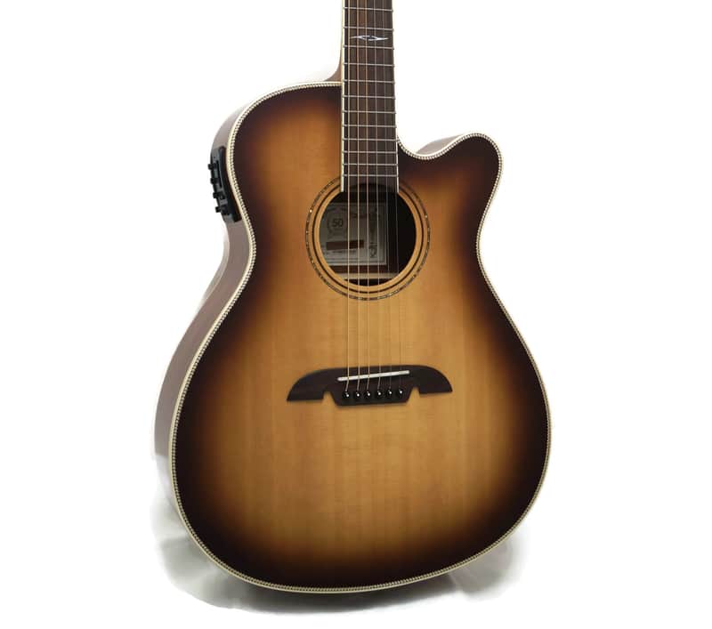 Alvarez AFH600CESHB Artist Herringbone Series Folk/OM Acoustic-Electric Guitar image 1