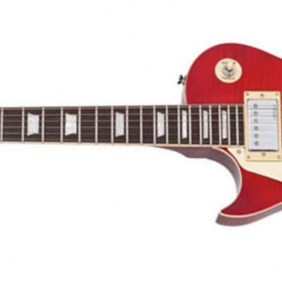 Vintage Reissued Series, Set Neck, LV100CS 'Flame Top', HH, Flm Cherryburst image 3