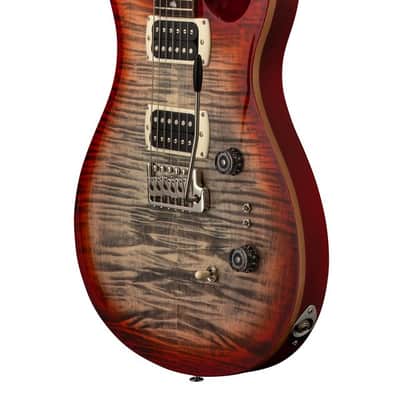 PRS SE Custom 24-08 Quilt, Charcoal Cherry Burst image 2