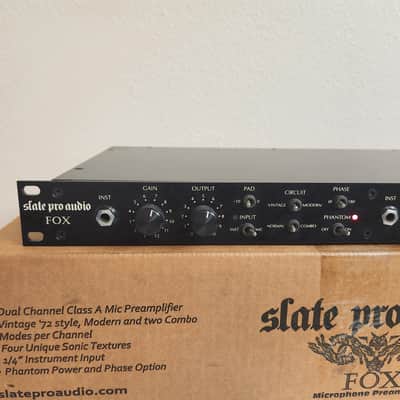 Slate Pro Audio Fox 2-channel Microphone Preamp 1073-style mic pre image 2