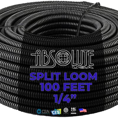 Absolute SLT14-1000 1000 FEET 1/4" Split Loom Wire TUBING Hose Cover AUTO Home Marine image 2