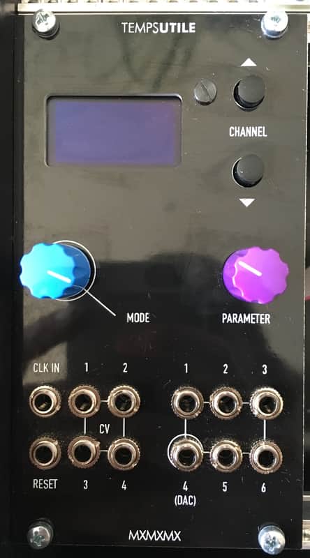 mxmxmx temps utile / util eurorack clock module black panel image 1