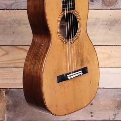 1860's CF Martin Made in New York Style 17 Size 3 Acoustic Guitar Natural w/ Case "Player Condition" image 2