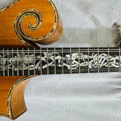 Mandolin Handmade by Blueberry, 8 String Wood Celtic Motif Mandolin,Custom Handcrafted Wooden,Steel String, Beautiful Sound, Hard Case Incl. image 9