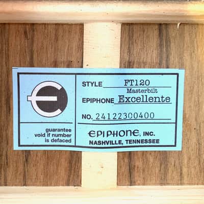 Epiphone FT120 Masterbilt Excellente 2024 Antique Natural image 21